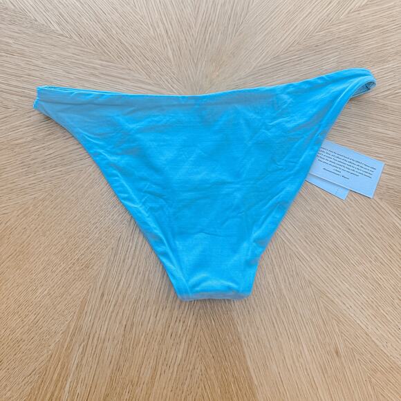 L Space Bikini Bottom Small Blue Camacho Y2K Minimalist Beach Swim Eco Chic NWT - Picture 6 of 6